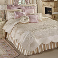 Touch of Class Prima Quilted Bedding | Pearl Coverlet Set | 4 Piece Queen Set