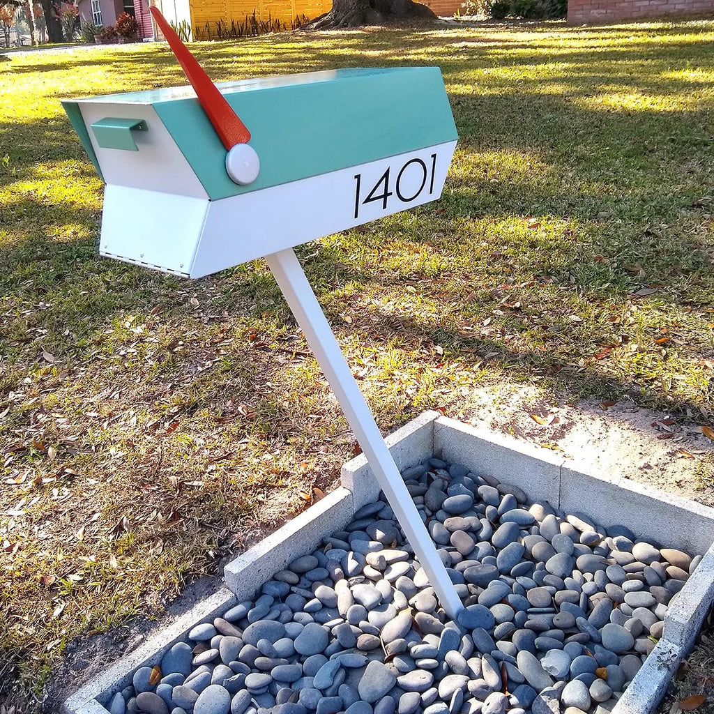 modbox USA Modern Curbside Mailbox Post (Satin White)