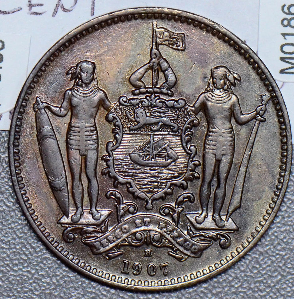 Collectible Coin M0186 Malaya and British Borneo 1907 H Cent rare in high grade