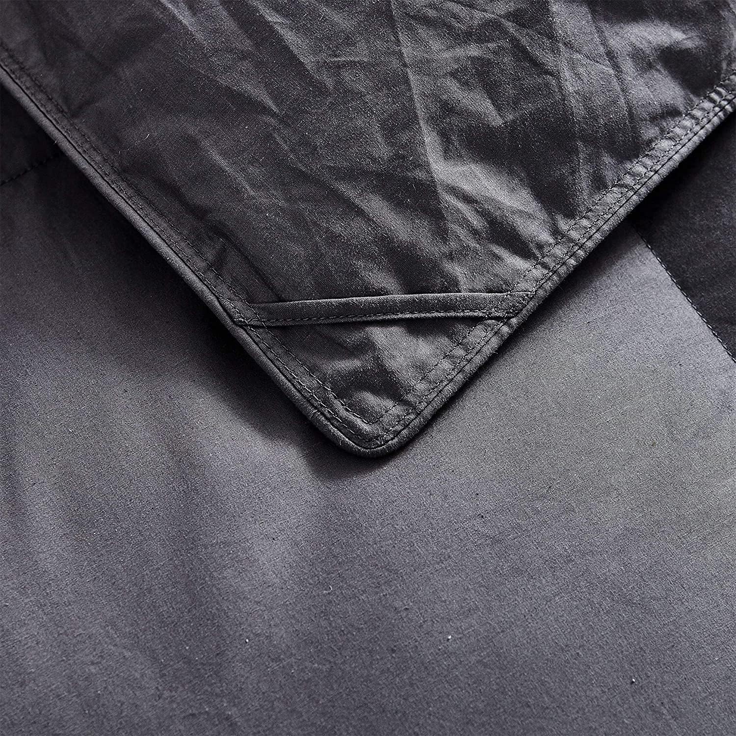 Luxurious All-Season Goose Down Feather Comforter Duvet Oversize 108 x 98 inches, Gray, Baffle Box, 1200 Thread Count 100% Egyptian Cotton Cover, 750+ Fill Power (California King/Palatial King)