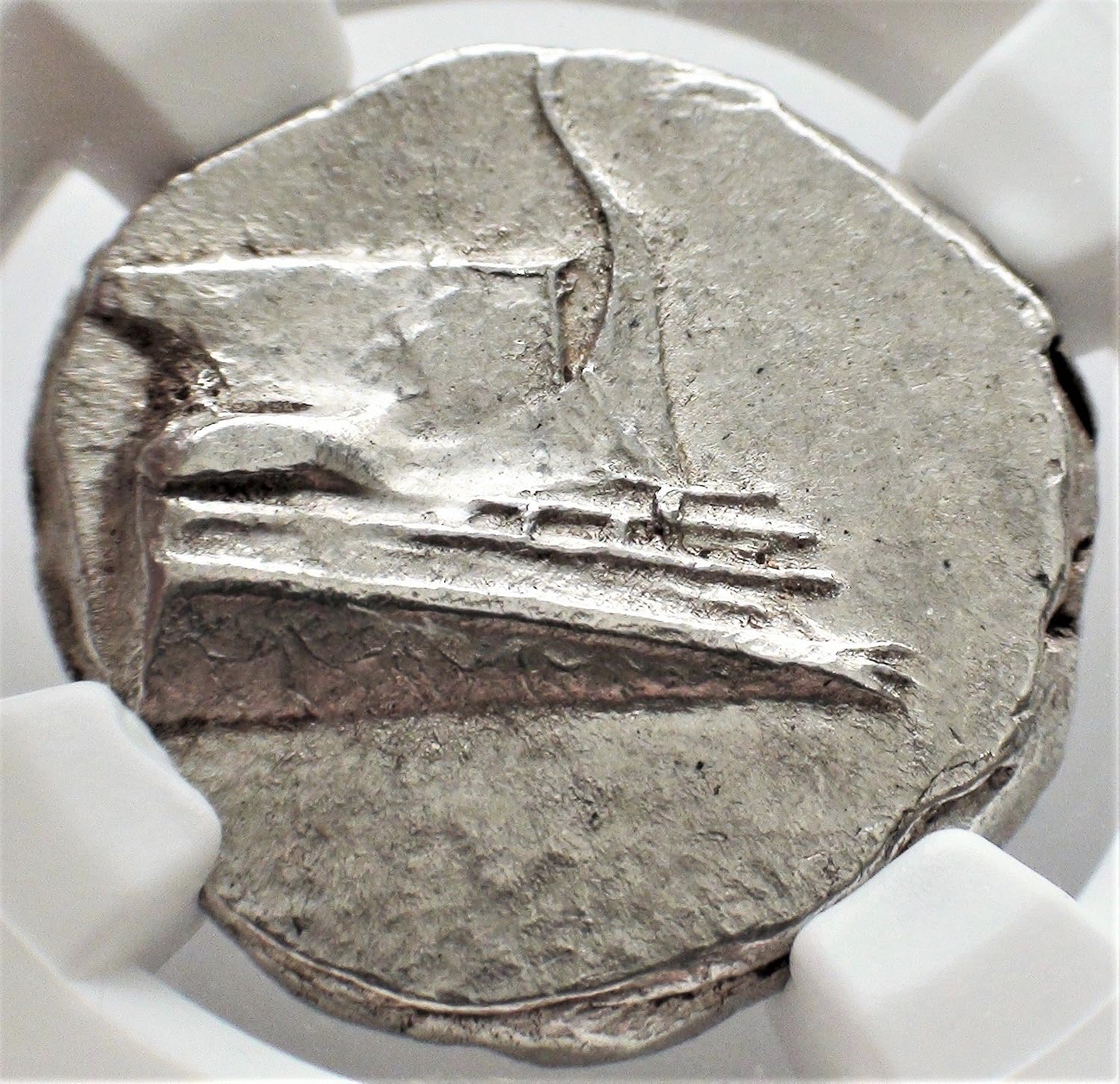 GR 4th Century BC Greece, Antique Ancient Greek Silver Coin, Rare Coins, Galley AR Stater Mint State NGC