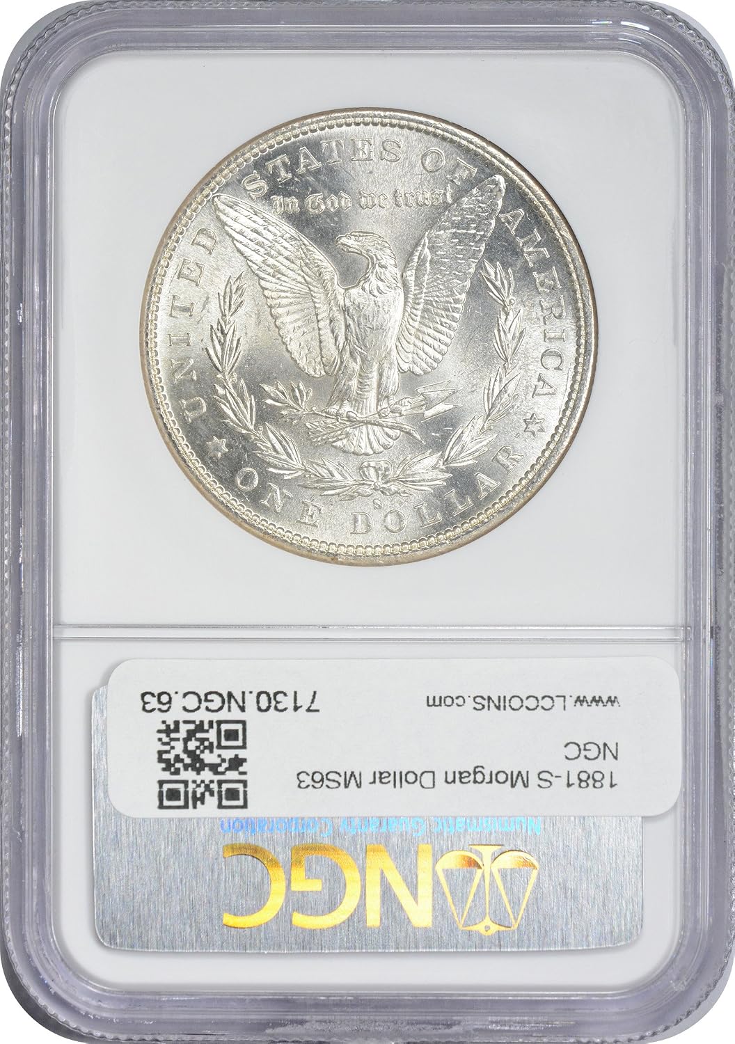 1881 S Morgan Dollar MS63 NGC