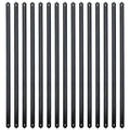Myard 29-1/2 Inches Grooved Flat Straight Aluminum Deck Balusters Furniture with Screws for Wood Composite Facemount Deck Railing (50-Pack, Matte Black)