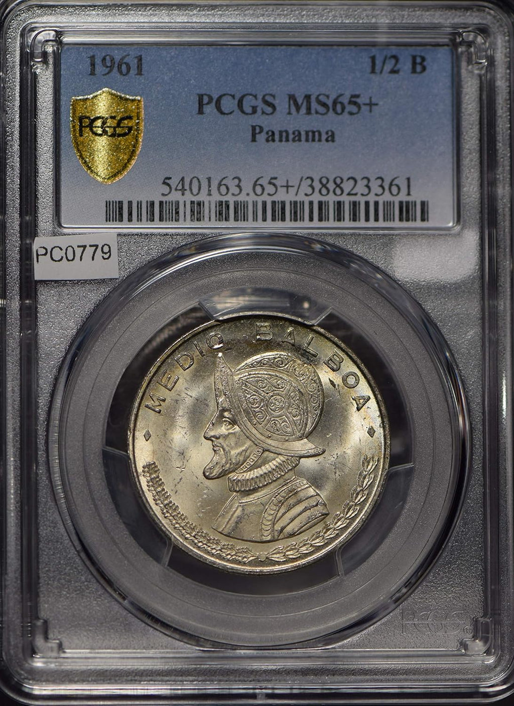 Collectible Coin Panama 1961 1/2 Balboa Eagle animal PCGS MS65+ rare this grade PC0779