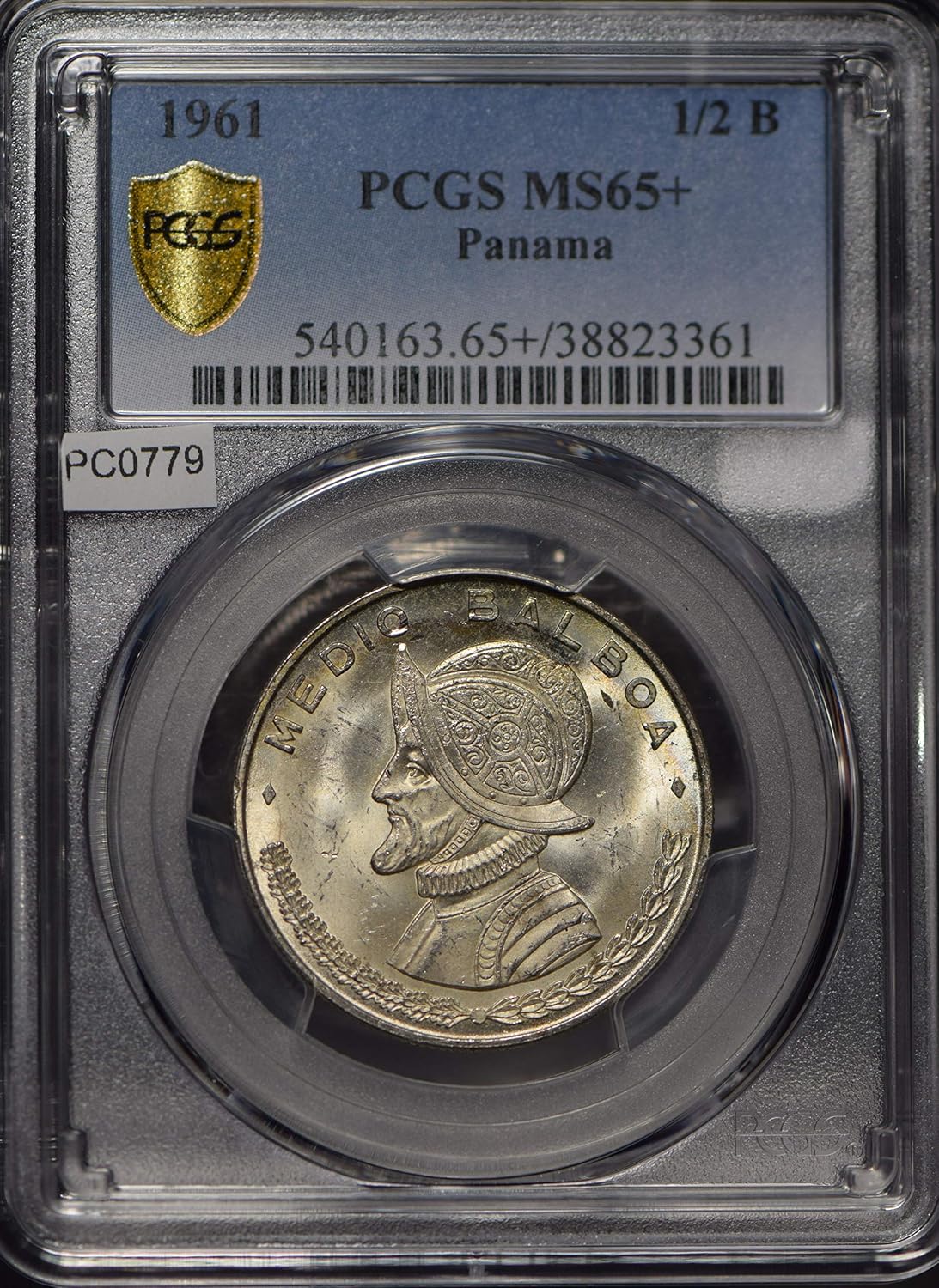Collectible Coin Panama 1961 1/2 Balboa Eagle animal PCGS MS65+ rare this grade PC0779
