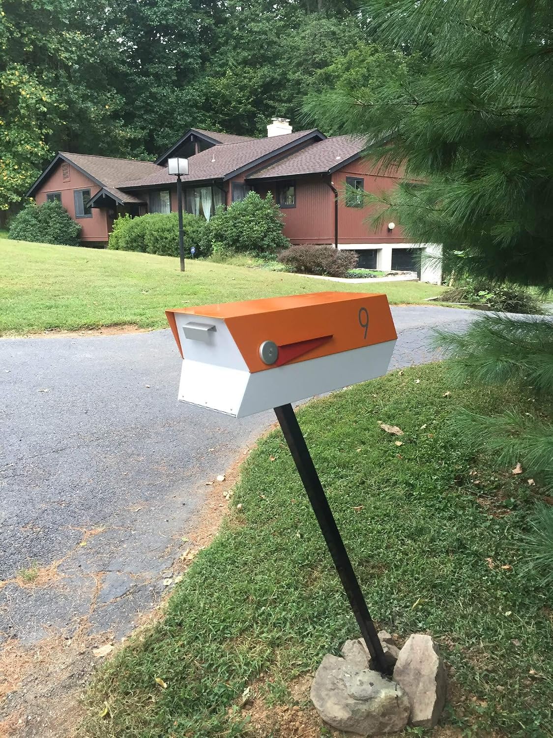 modbox USA Modern Curbside Mailbox Post (Black)