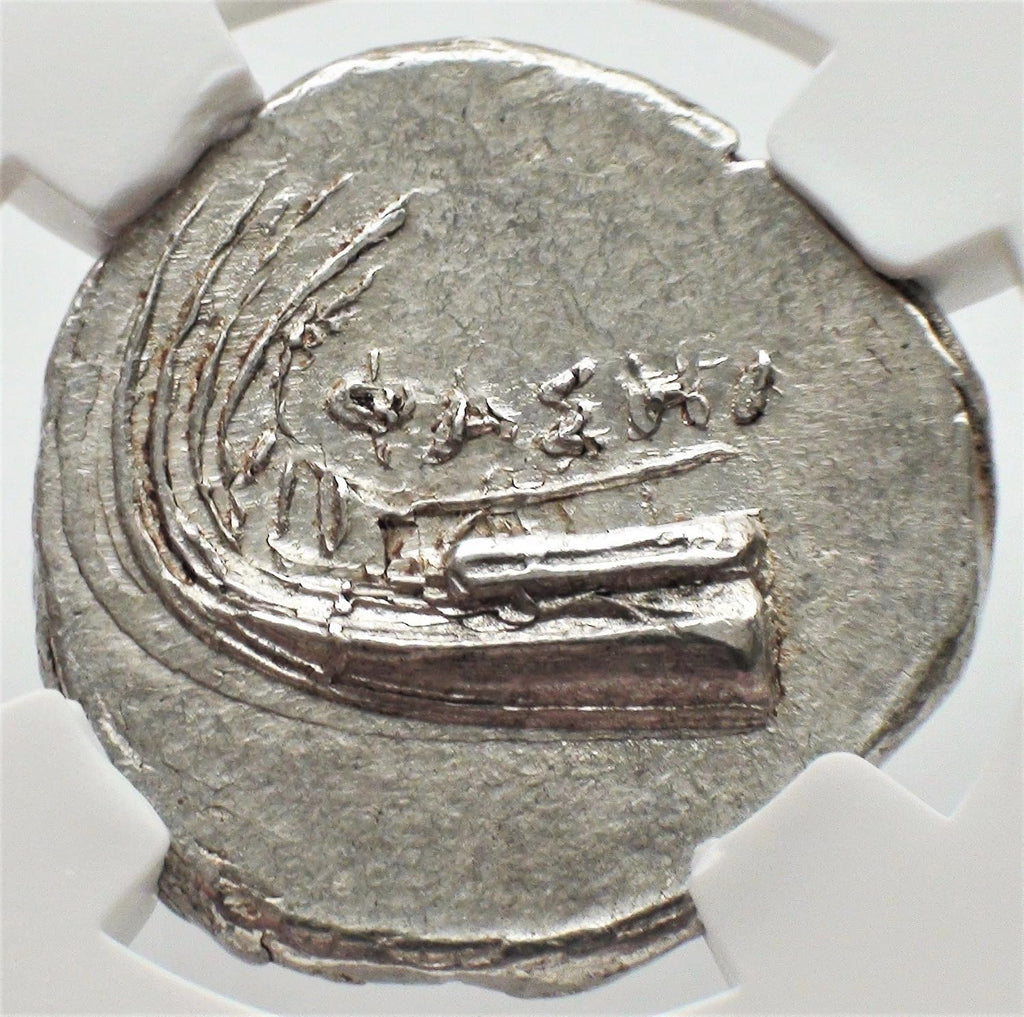 GR 4th Century BC Greece, Antique Ancient Greek Silver Coin, Rare Coins, Galley AR Stater Mint State NGC