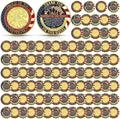 Siifert 100 Pcs Military Challenge Coins Independence Day Veteran Commemorative Thank You for Your Service Round Metal Christian Coin for Collectors Military Church School Party Collectible Souvenir
