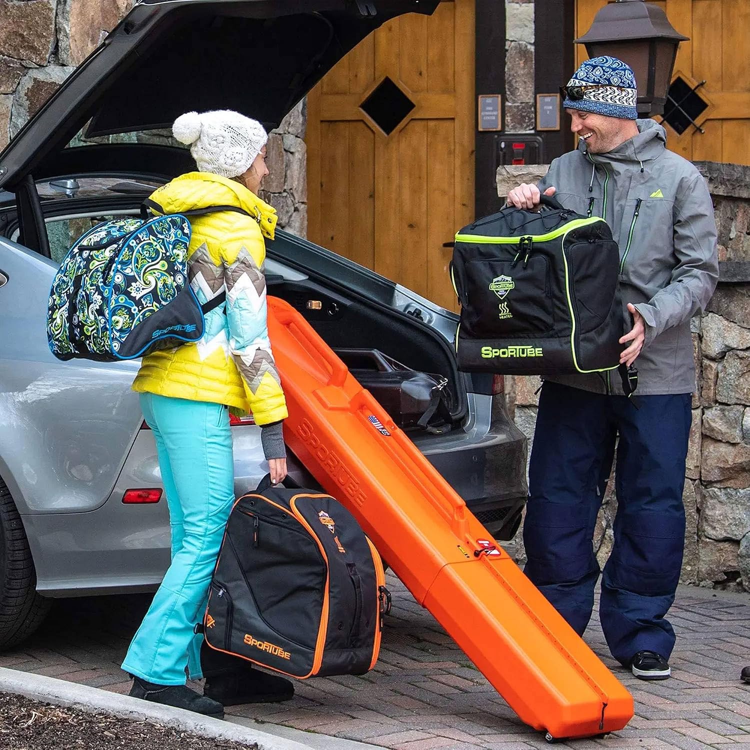 Sportube Series 1 Ski Case – Protective Travel Case for One Pair of Alpine Skis and Gear or Two Pairs of Nordic Skis and Gear