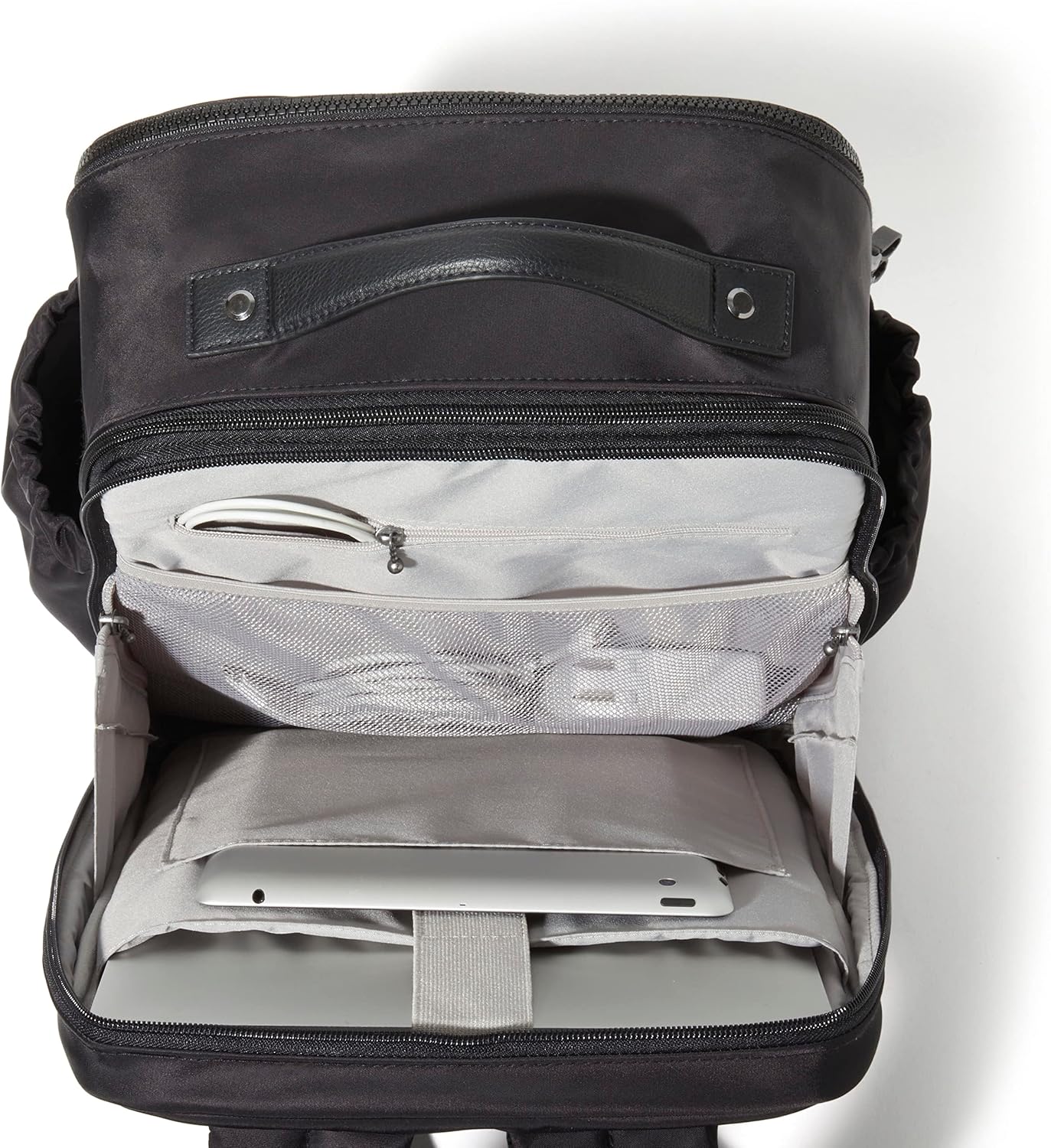 Baggallini Tribeca Expandable Laptop Backpack - 15'x11' Lightweight RFID Computer Bag for Work & Travel with Luggage Sleeve