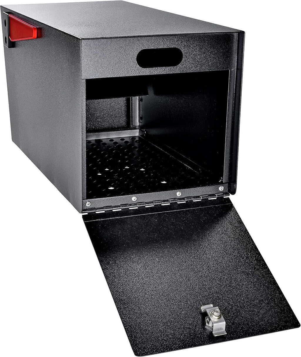 Mail Boss 7526 Mail Manager Street Safe Locking Security Mailbox, Black