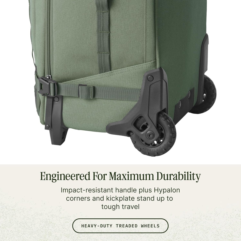 Eagle Creek Gear Warrior XE 2-Wheel Luggage to Keep Travel Items Organized - Smooth Rolling Wheels - Telescoping Handle - Padded Laptop Pocket - Jungle Green - 30'