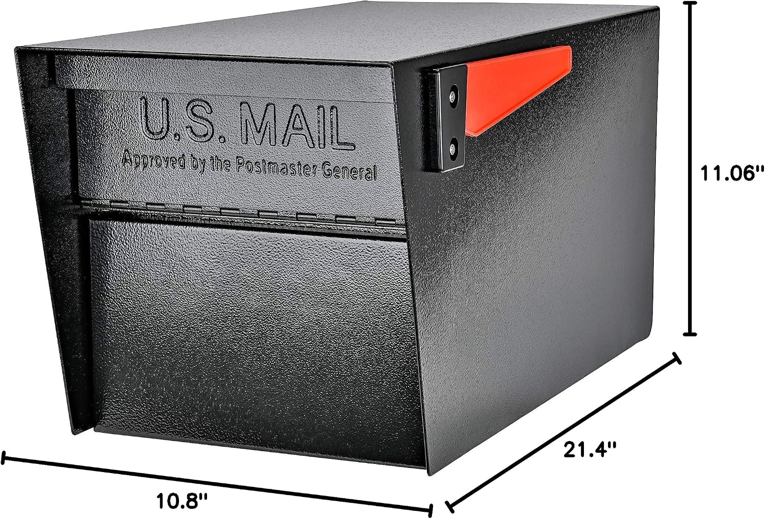 Mail Boss 7526 Mail Manager Street Safe Locking Security Mailbox, Black