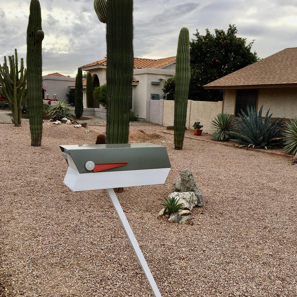 modbox USA Modern Curbside Mailbox Post (White)
