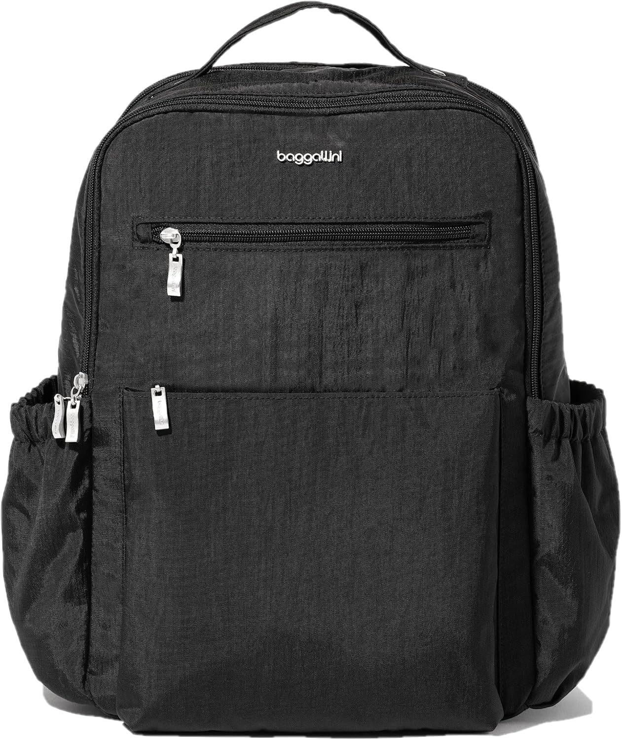 Baggallini Women's Tribeca Expandable Laptop Backpack, Black