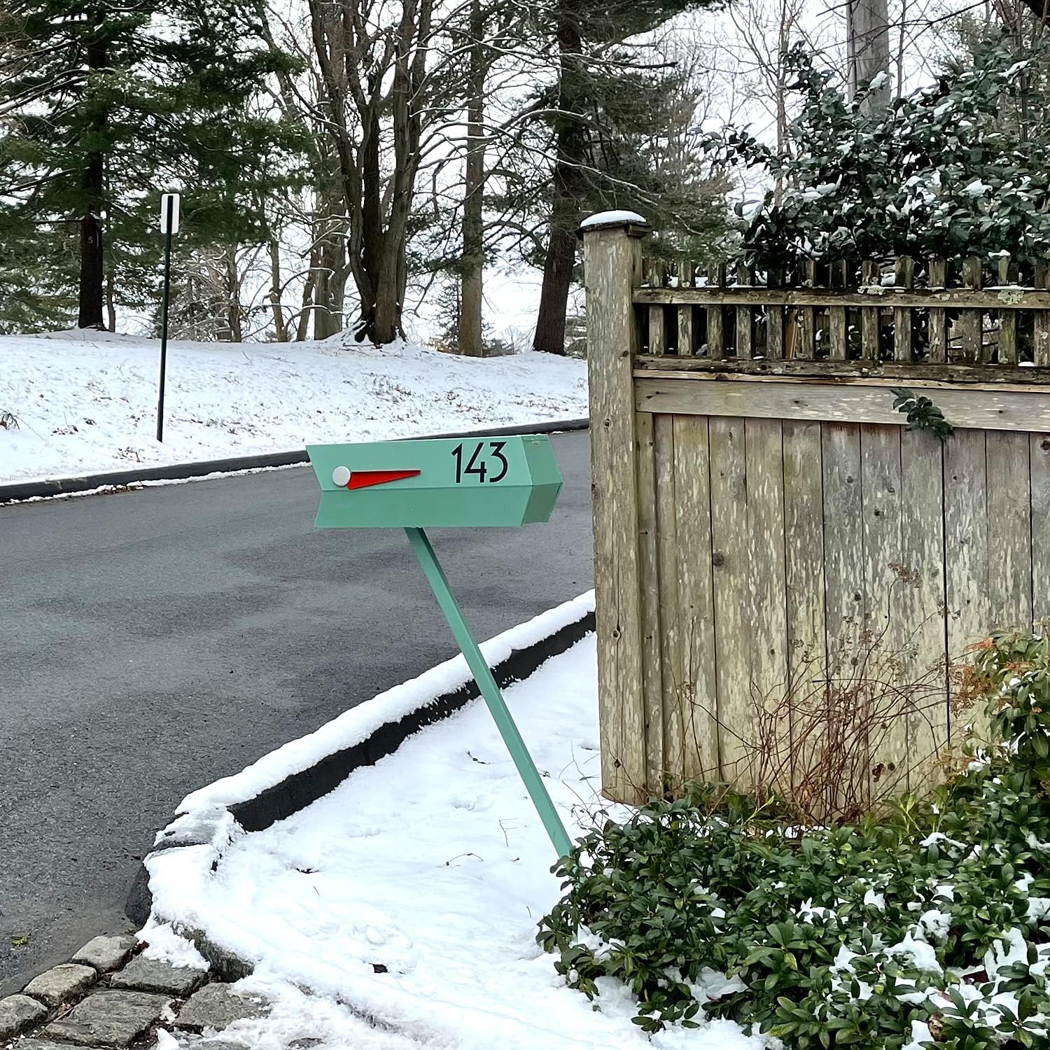 modbox USA Modern Curbside Mailbox Post (Satin Green)