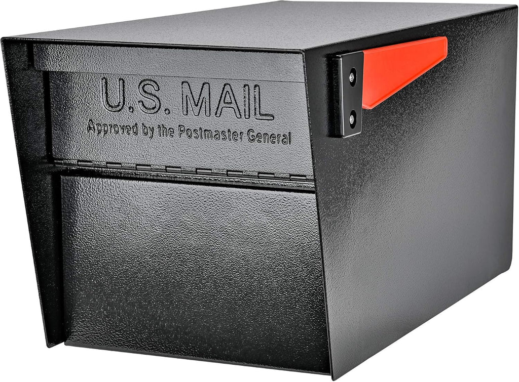 Mail Boss 7526 Mail Manager Street Safe Locking Security Mailbox, Black