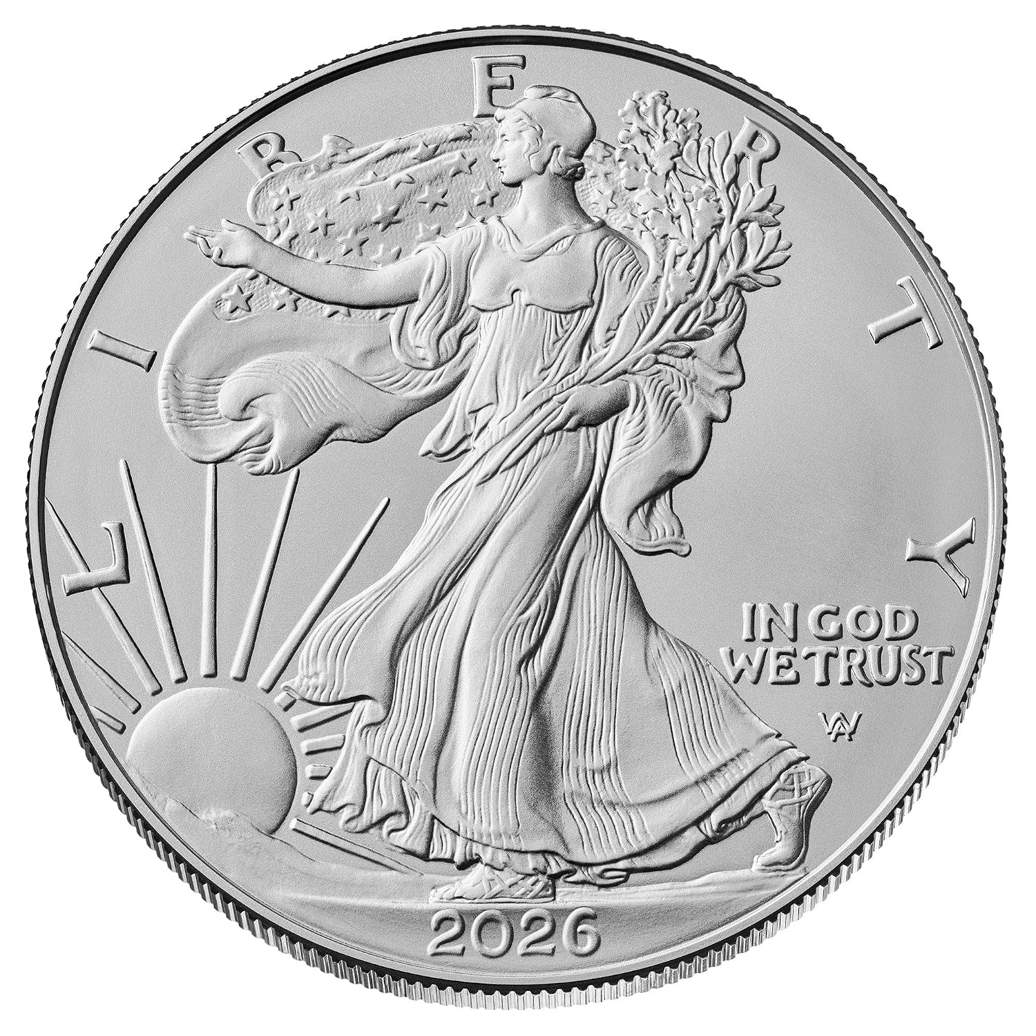 2026 U.S. Silver Eagle 1 oz Brilliant Uncirculated with our Smyrnacoin Certificate of Authenticity Dollar Uncirculated US Mint