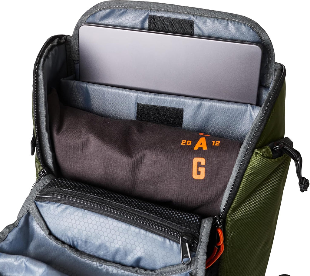 URBAR ARMOR GEAR UAG 20-Liter Laptop Backpack - Lightweight Travel Carry-on Luggage Daypack Fits up to 16' Laptop, Civilian Olive Drab/Orange