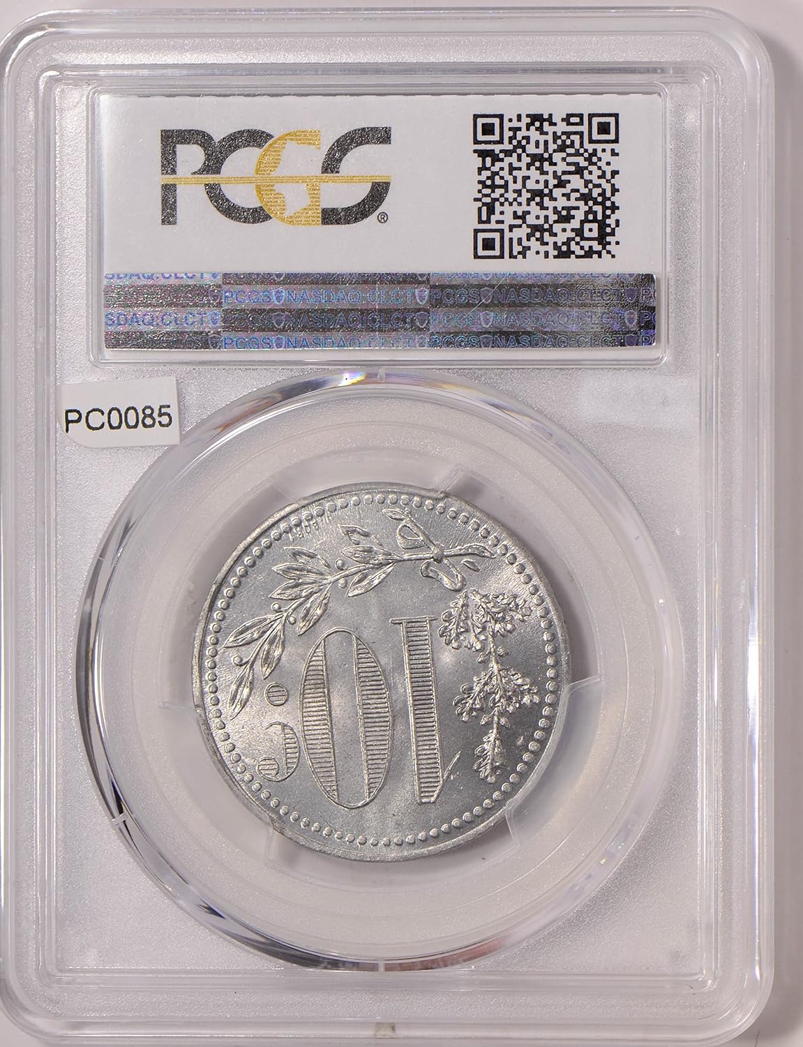 Collectible Coin PC0085 Algeria 1918 10 Cents PCGS MS 66 Lec-138 with J. Bory rare in this grade