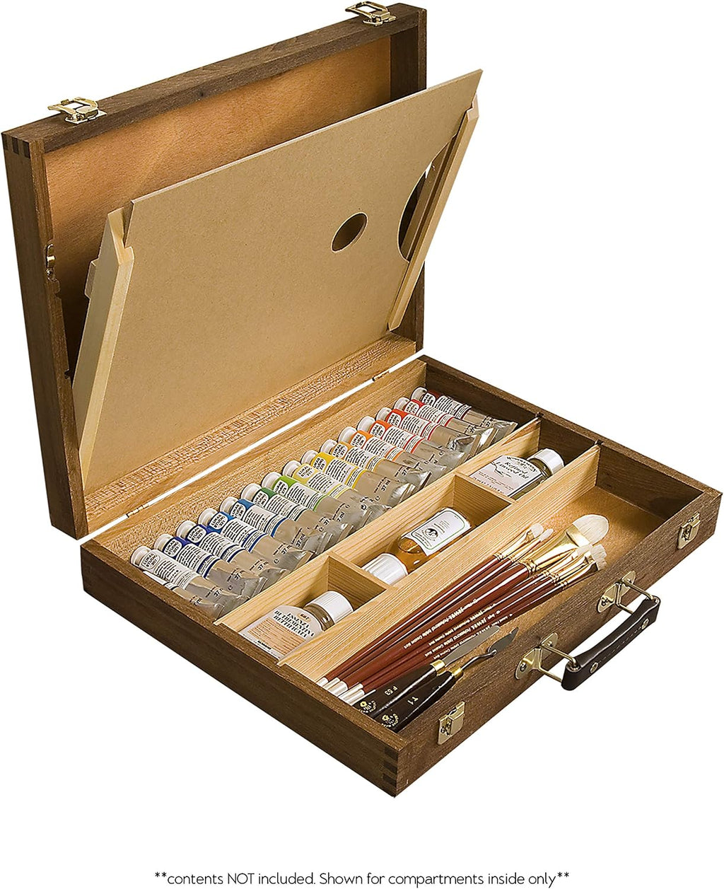Jerry's Artarama Bob Ross Master Artist Oil Paint Set Includes Wood Art Supply Carrying Storage Case Sketchbox w/Palette