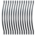Myard 32-1/4 Inches Grooved Aluminum Deck Balusters Furniture with Screws for Facemount Railing Fencing, Arc Arch Style (50-Pack, Matte Black)