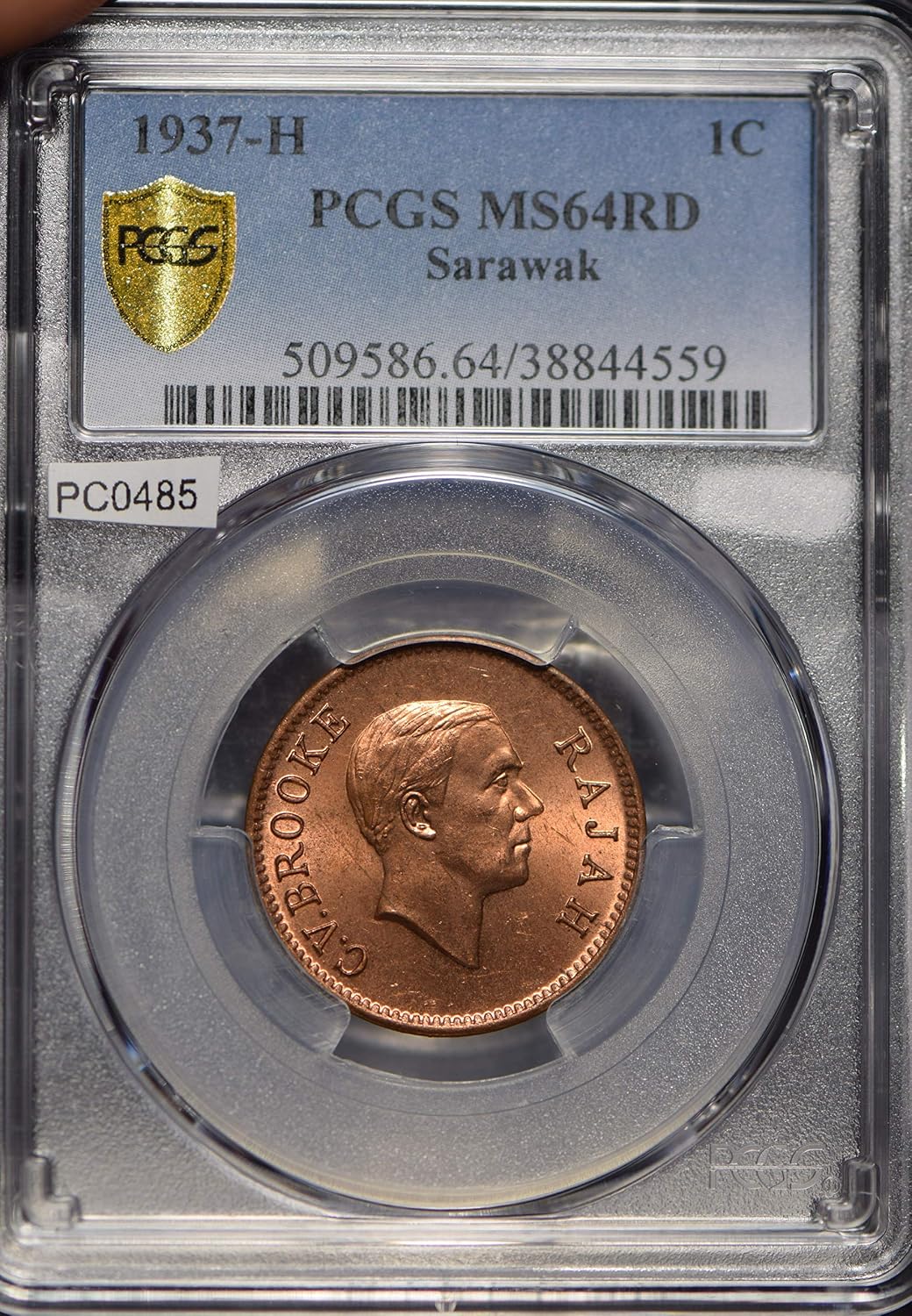 Collectible Coin Sarawak 1937 Cent PCGS MS64RD rare in red PC0485