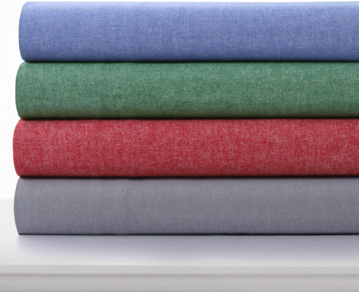 Tribeca Living Yarn Dyed 100% Cotton Queen Velvety Soft Portuguese Flannel Bed Sheet Set, Extra Deep Pocket 4-Piece Bedding Set, 180-GSM Cozy Flannel, Heather Evergreen