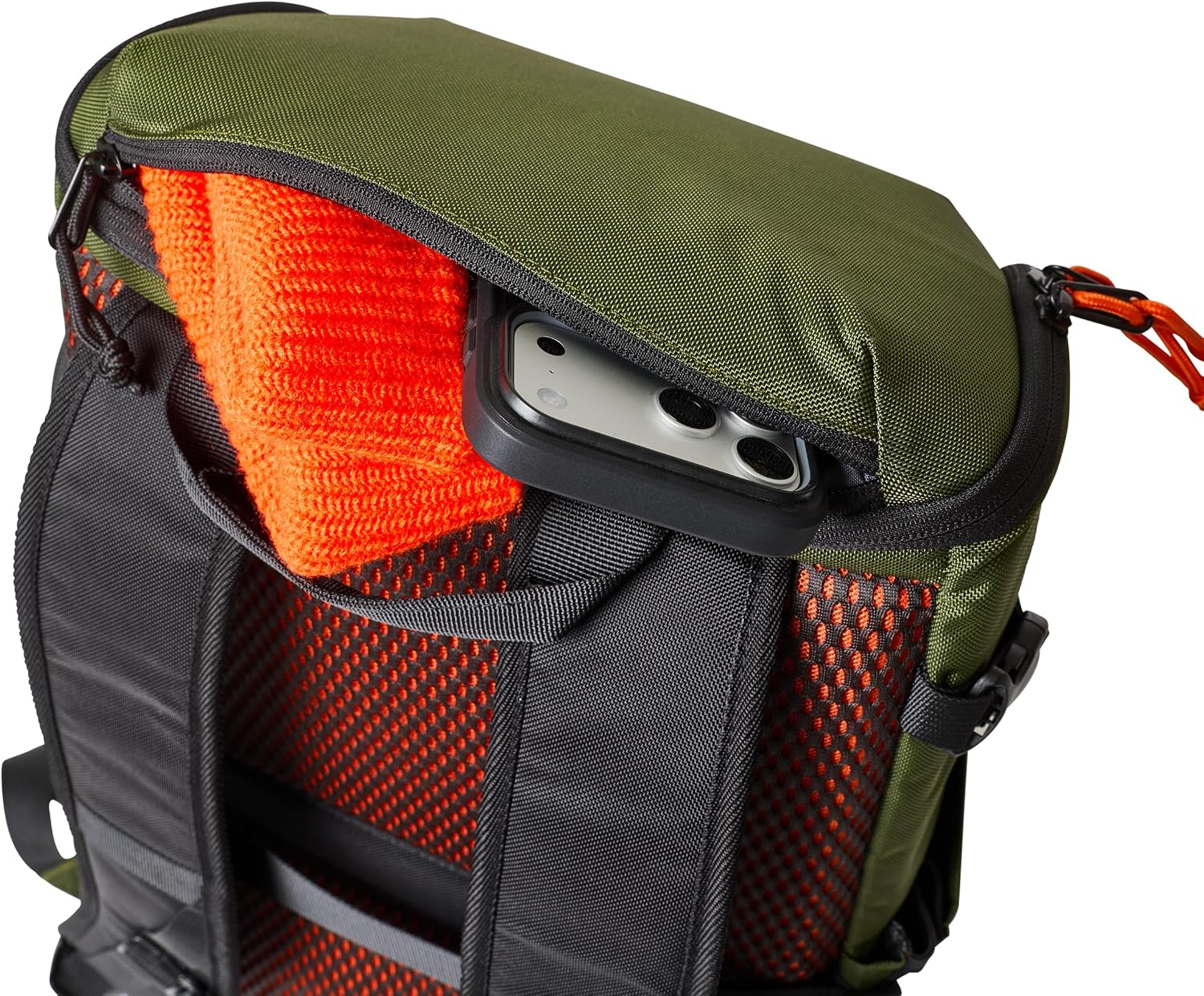 URBAR ARMOR GEAR UAG 20-Liter Laptop Backpack - Lightweight Travel Carry-on Luggage Daypack Fits up to 16' Laptop, Civilian Olive Drab/Orange