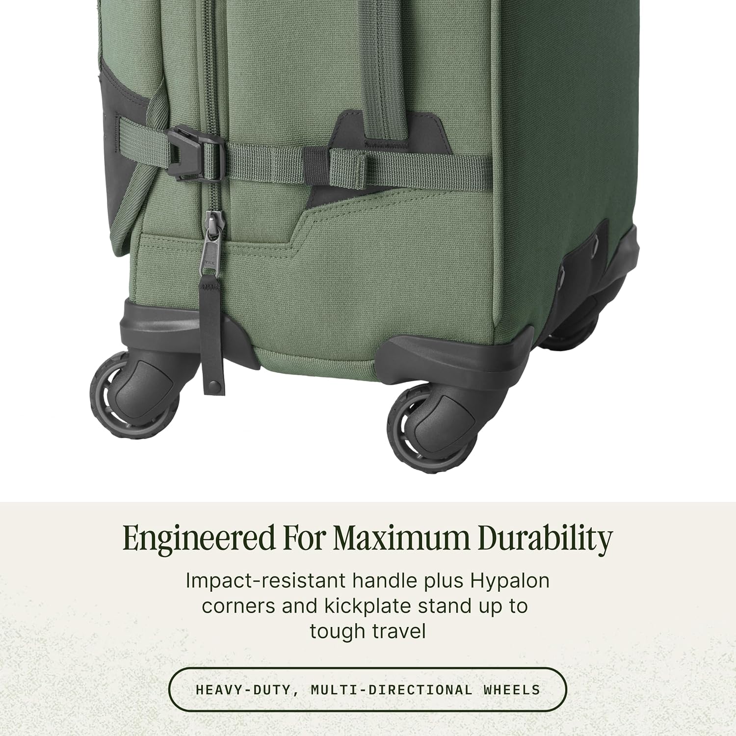 Eagle Creek Gear Warrior XE 4-Wheel Carry-On Luggage for Travel Essentials - Smooth Rolling Wheels - Lockable Zippers - Interior Laptop Sleeve - Jungle Green - 21.74'