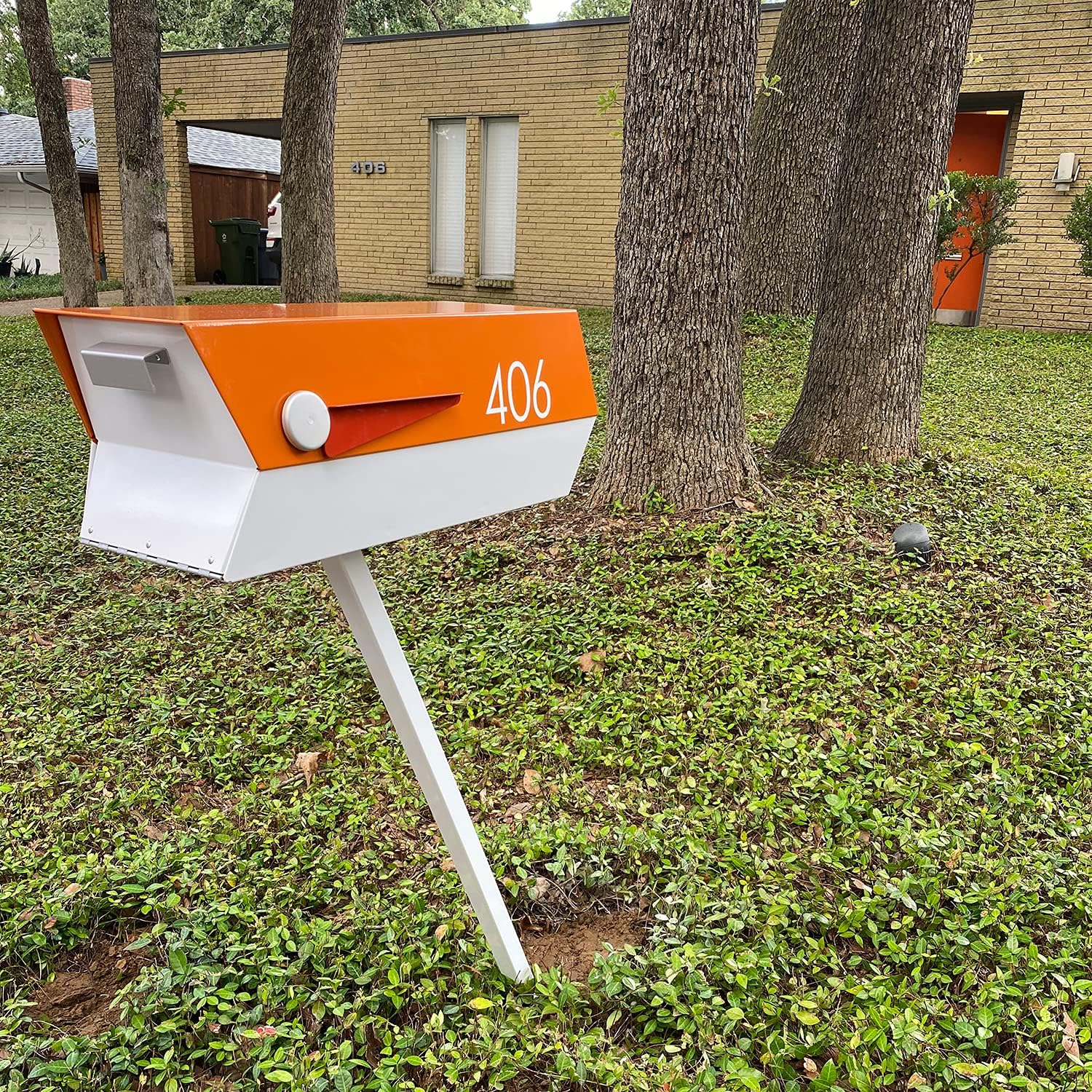 modbox USA Modern Curbside Mailbox Post (White)