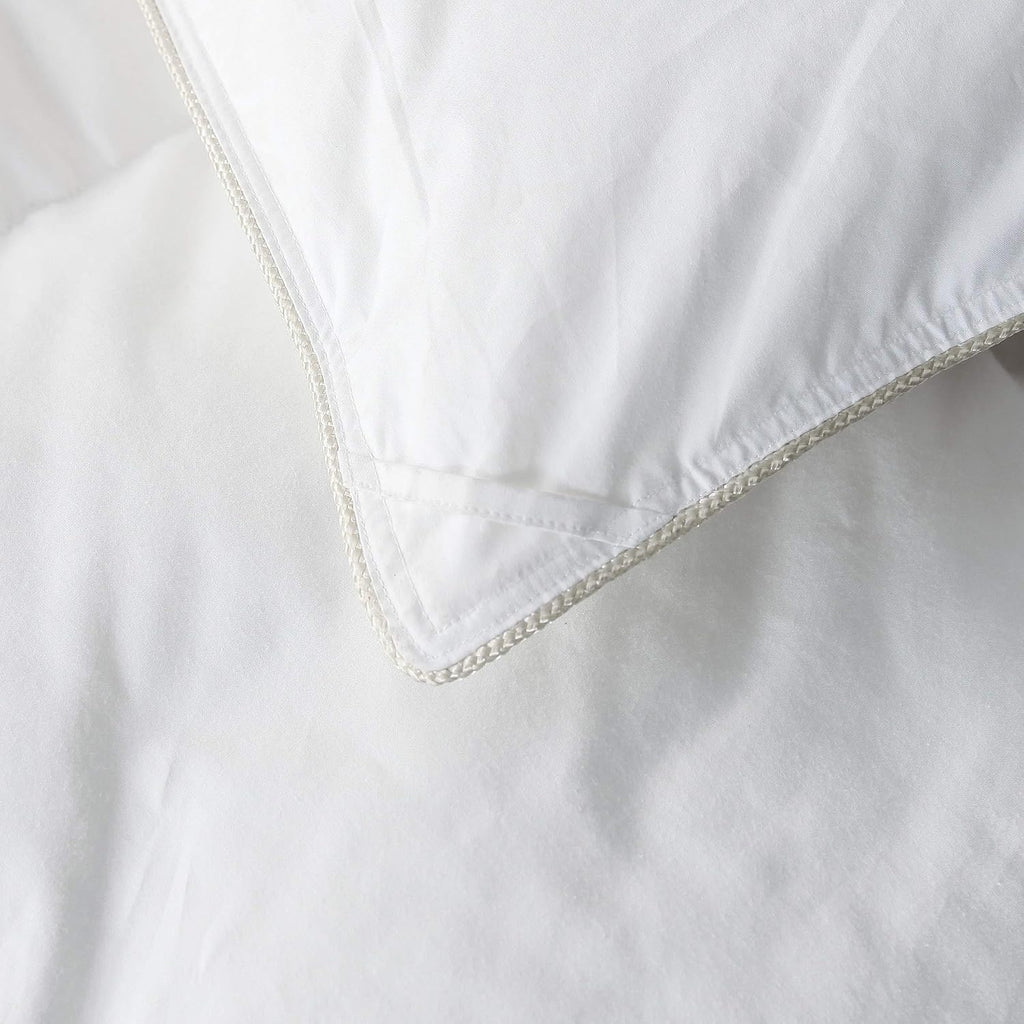 Luxurious Full/Queen Size Siberian Goose Down Comforter, 1200 Thread Count 100% Egyptian Cotton 750FP, 50oz, 1200TC, White Solid