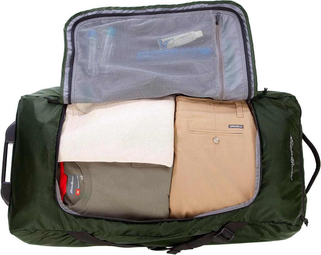 Eddie Bauer Traverse Luggage | Roller Wheels | Telescoping Handle | Travel | Vacation | Ripstop Nylon - Dark Loden, 31'