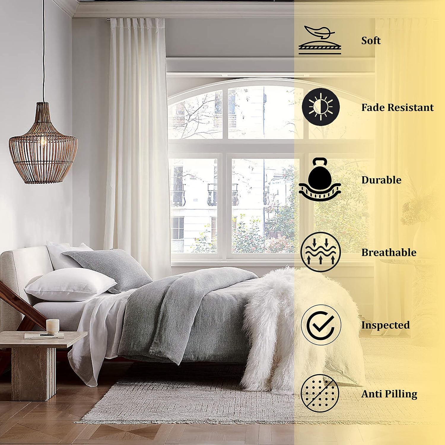 Eastern King Size 6 PC Luxury 700 Thread-Count Soft Crisp Percale Weave 100% Egyptian Long Staple Cotton Bed Sheets Sheet Set 15 Inch Deep-Pockets - Eastern King, Percale White