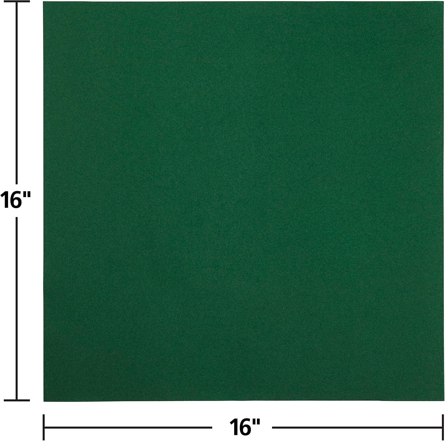 Hoffmaster 820 Linen-Like Flat Pack Color In Depth Napkin, 16' Length x 16' Width, Hunter Green (Case of 500)