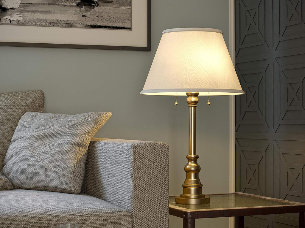 Kenroy Home Spyglass Table Lamp with Antique Brass Finish, Classic Style, 30.5' Height, 17' Width, 17' Depth