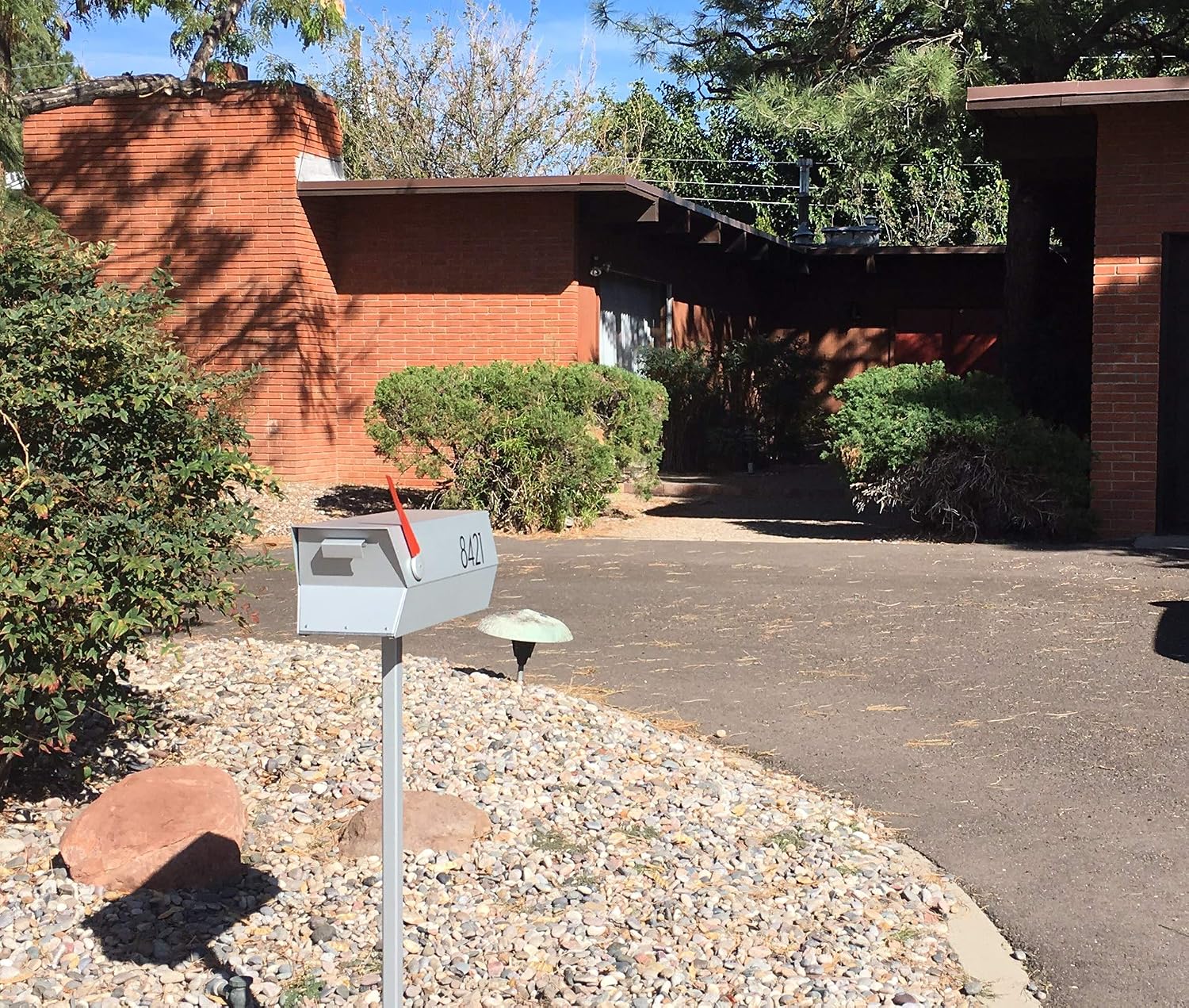 modbox USA Modern Curbside Mailbox Post (Vertical | Silver)