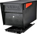 Mail Boss 7500 Mail Manager Pro Curbside Security, Black Locking Mailbox with House Numbers, Mounting Plate and Pull Out Mail Tray
