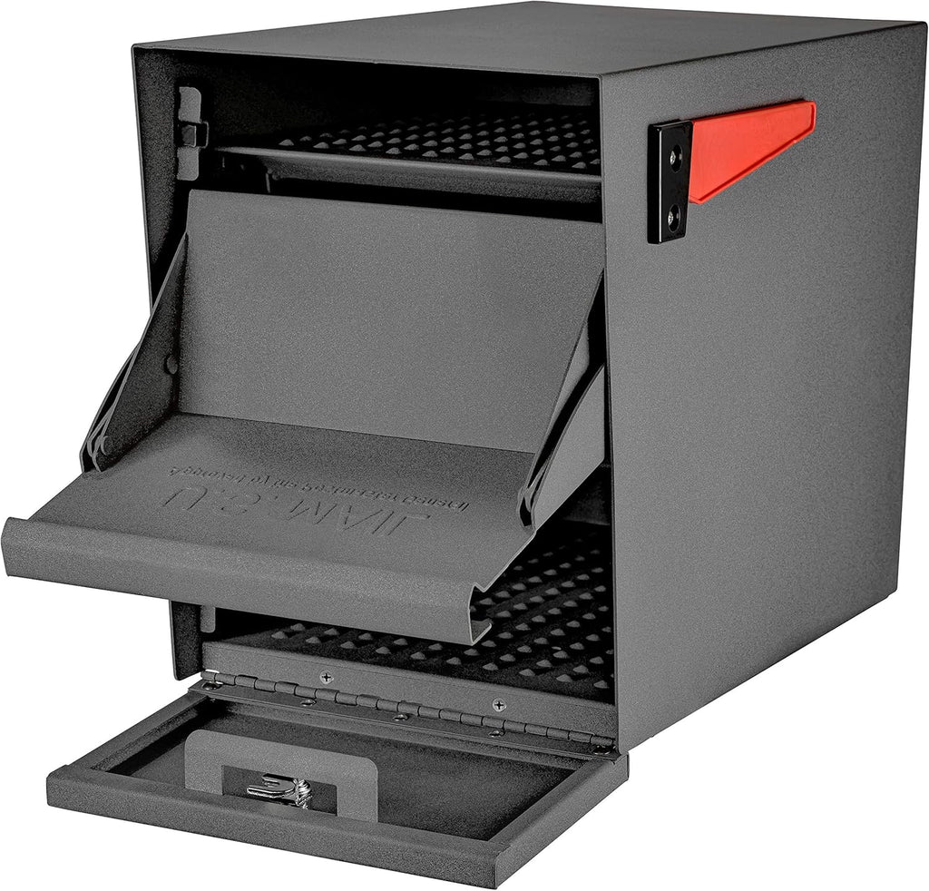 Mail Boss 7205 Package Master Curbside Locking Security Mailbox | Granite 21.5 x 12 x 16.5 inches
