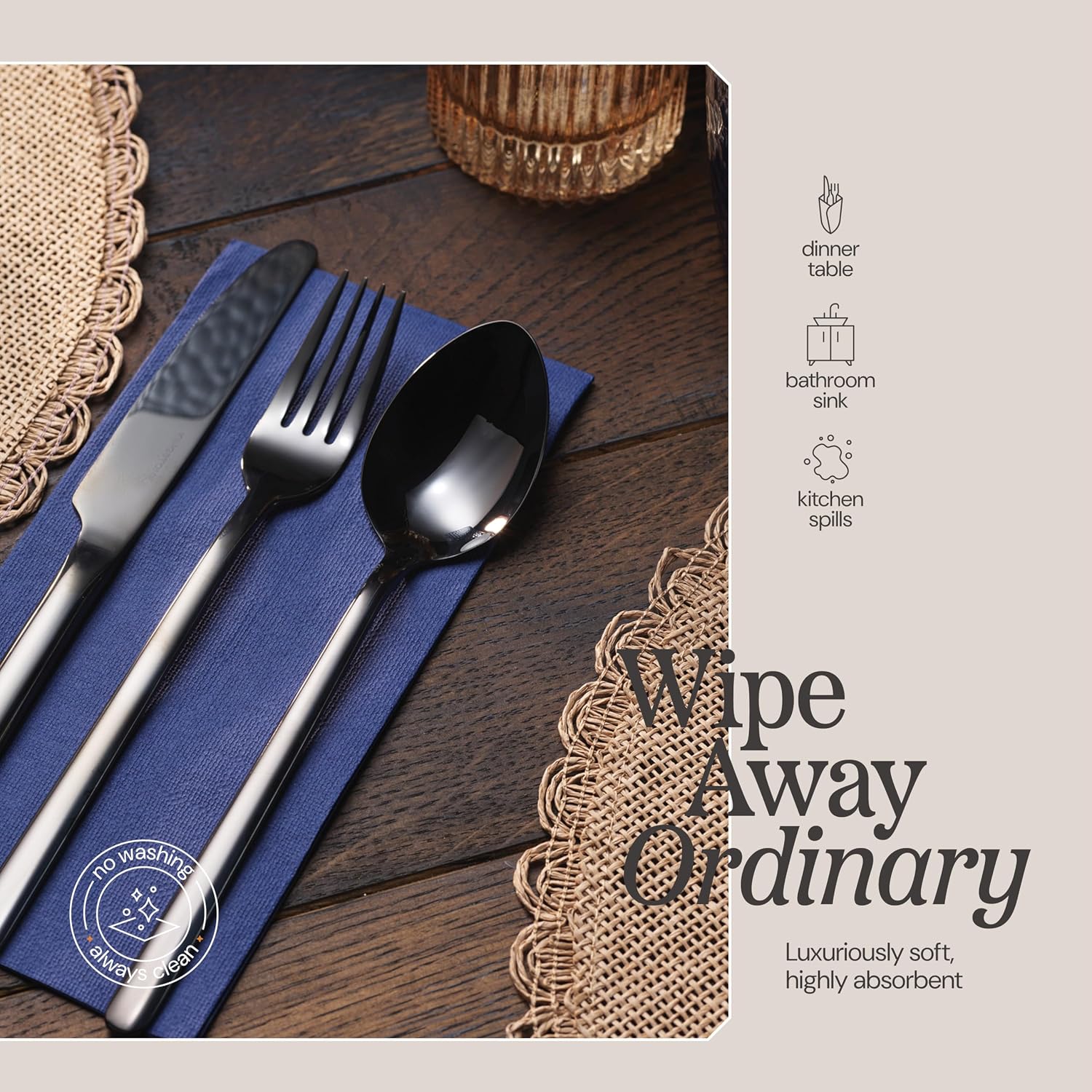 Disposable Dinner Napkins Blue Paper, [1200 Pack] 12' x 17' 2-Ply Quilted Colored Blue Napkins For Wedding, Reception, Party Or Event