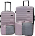kensie Women's Hillsboro Luggage & Travel Bags Set, Burnished Lilac, 4 Piece Set
