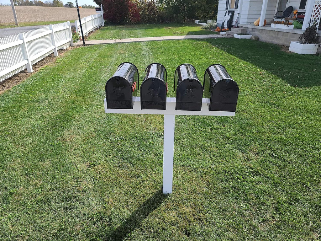 4L 42-in x 45-in Heavy Duty White Vinyl Mailbox Post Sleeve (mailboxes not Included)