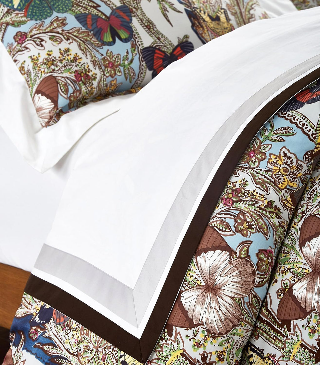 Casabolaj Shading 100% Egyptain Cotton Sateen Sheets Set,Hotel Collection Luxury Modern Style,400 Thread Count(White,Queen)