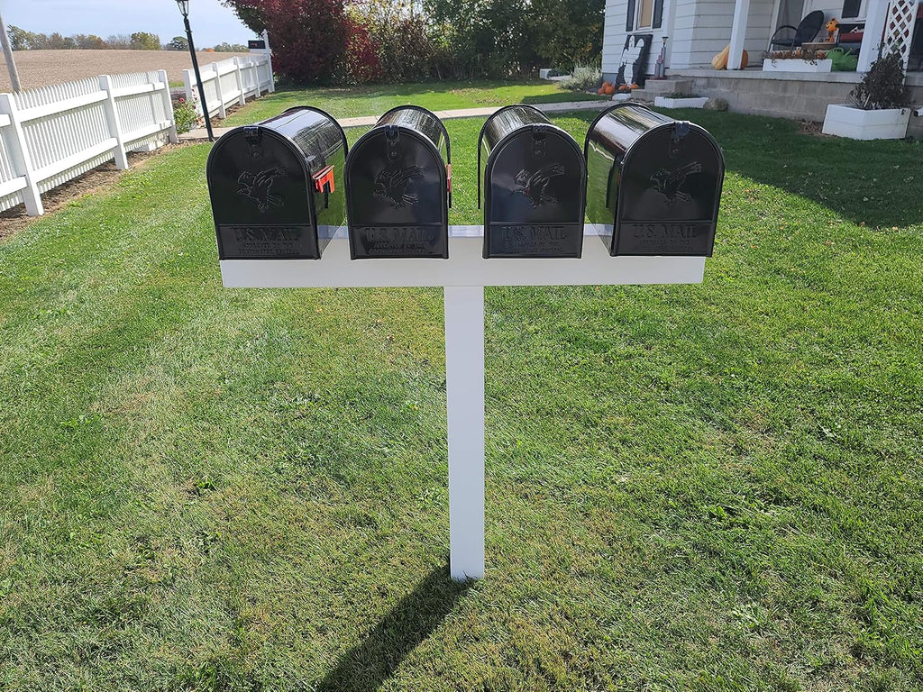 4L 42-in x 45-in Heavy Duty White Vinyl Mailbox Post Sleeve (mailboxes not Included)