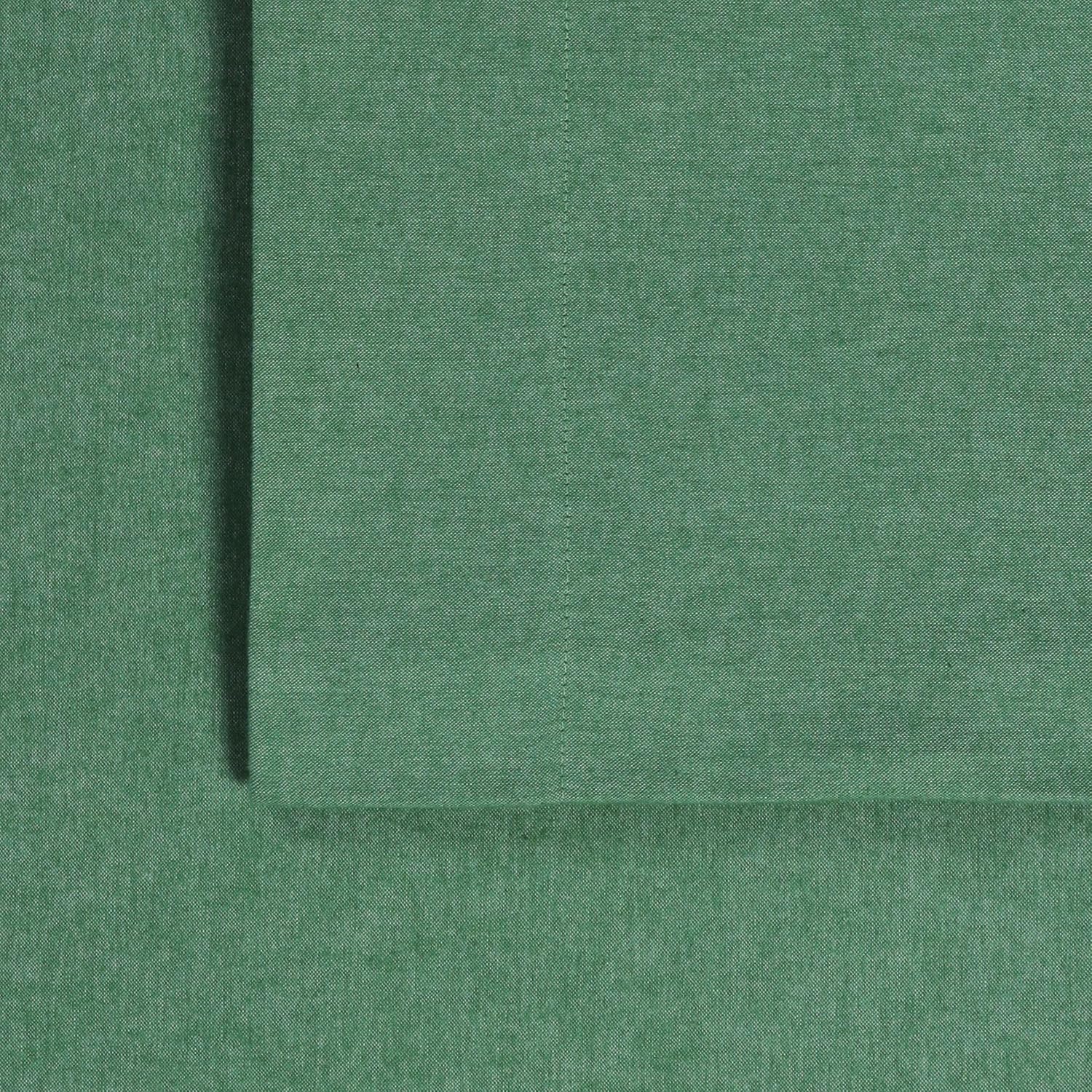 Tribeca Living Yarn Dyed 100% Cotton Queen Velvety Soft Portuguese Flannel Bed Sheet Set, Extra Deep Pocket 4-Piece Bedding Set, 180-GSM Cozy Flannel, Heather Evergreen