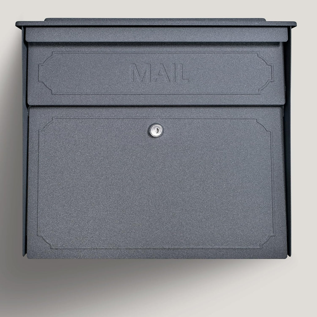 Mail Boss 7171 Townhouse, Granite Security Vertical Wall Mount Mailbox with Lock and Key for Home