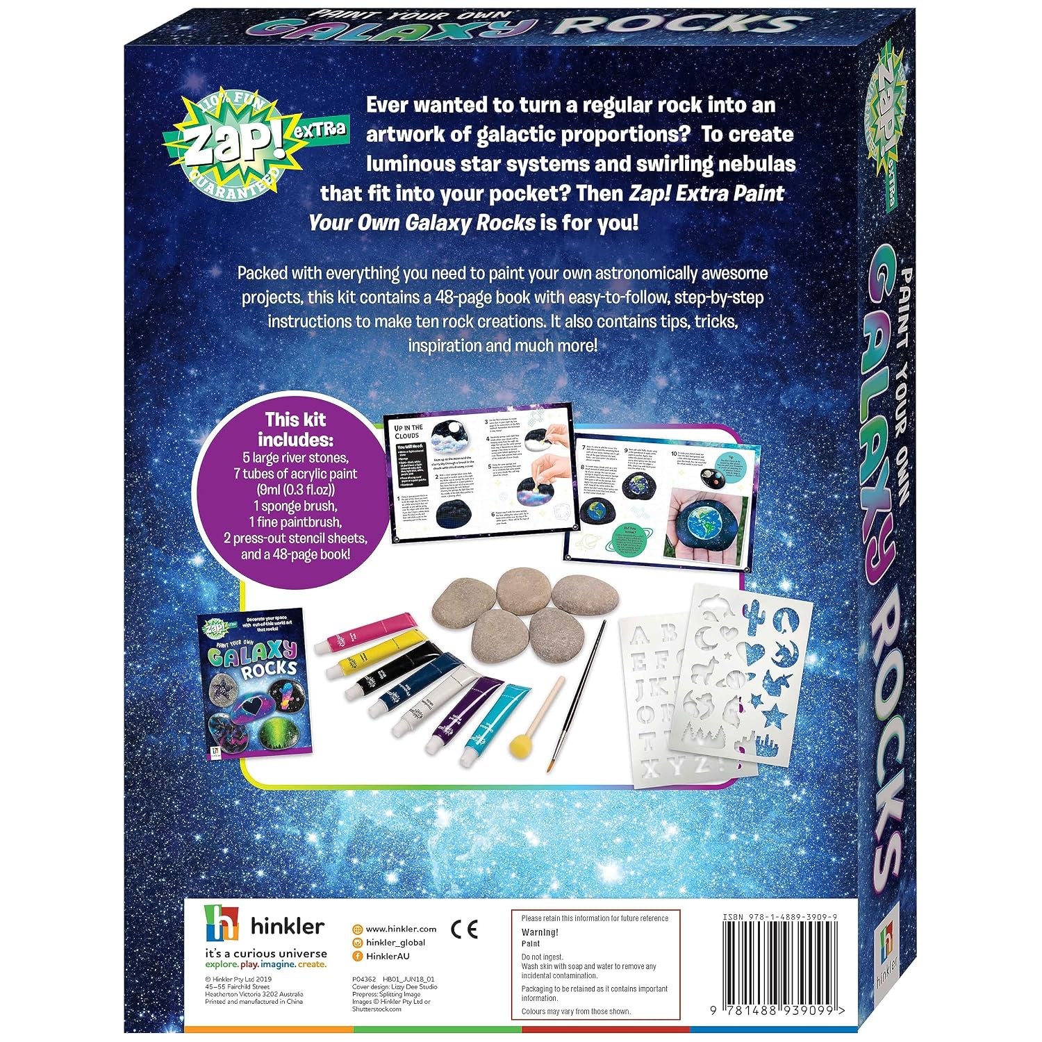 Zap! Extra Galaxy Rock Painting