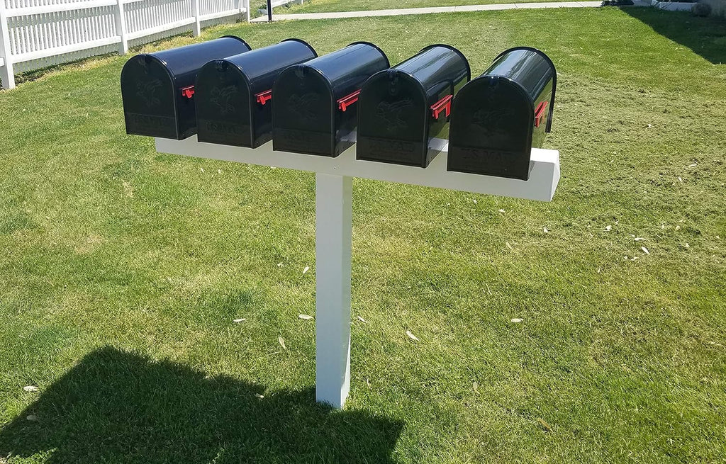 for 5 S,M,L Mailboxes, 42-in x 54-in, Heavy Duty, White, Vinyl Sleeve (mailboxes not Included)