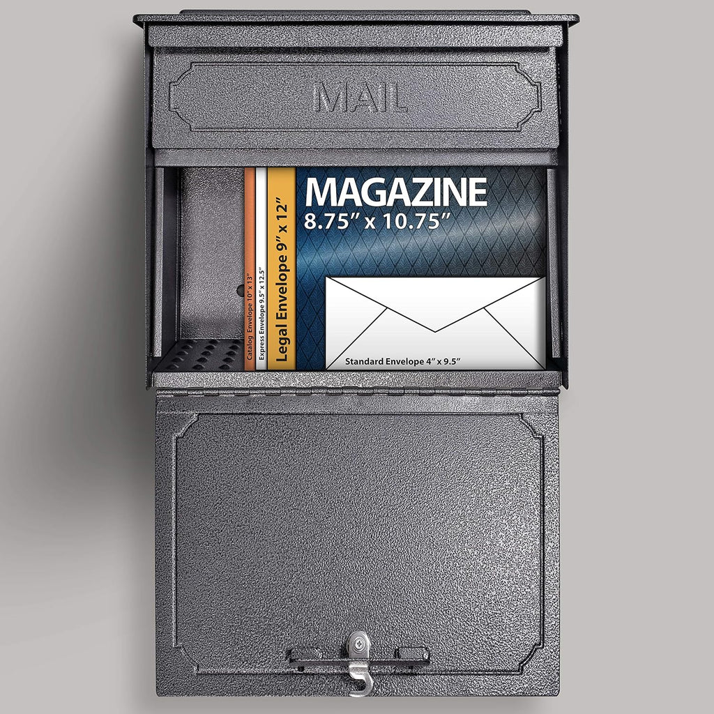 Mail Boss 7175 Townhouse Locking Security Wall Mount Mailbox, Galaxy,Medium