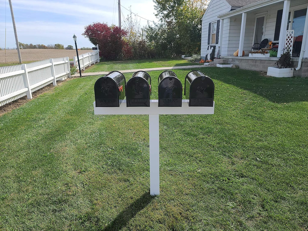 4L 42-in x 45-in Heavy Duty White Vinyl Mailbox Post Sleeve (mailboxes not Included)